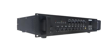 Amplifikator Audio Analog Hikvision 120W me 6 Zona, Bluetooth, USB dhe Kartë SD DS-QAE0A120G1-VB6