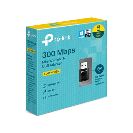 Adapter WiFi USB N300 300Mbps TP-Link TL-WN823N V3 me dizajn kompakt, buton WPS për lidhje të shpejtë dhe mbështetje Windows, Mac OS dhe Linux.     TL-WN823N _ Mini Scheda Wireles…