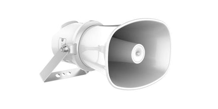Altoparlant bori me rrjet Hikvision DS-QAZ1325G1T 25W me mbrojtje IP67, lidhje RJ45, komunikim SIP në të dy drejtimet, sintezë zanore TTS dhe transmetim audio në rrjet, ideal për fabrika, shkolla, parkingje, ambiente publike dhe biznese në Shqipëri.
