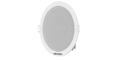 Altoparlant tavani analog Hikvision DS-QAE0206G1-V 6W me altoparlant 5.25 inç, linjë audio 100V, tingull të pastër, montim të lehtë në tavan dhe dizajn elegant, ideal për hotele, restorante, zyra, shkolla, qendra tregtare dhe sisteme njoftimi zanor në Shqipëri.
