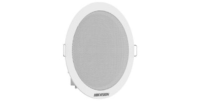 Altoparlant tavani analog Hikvision DS-QAE0206G1-V 6W me altoparlant 5.25 inç, linjë audio 100V, tingull të pastër, montim të lehtë në tavan dhe dizajn elegant, ideal për hotele, restorante, zyra, shkolla, qendra tregtare dhe sisteme njoftimi zanor në Shqipëri.