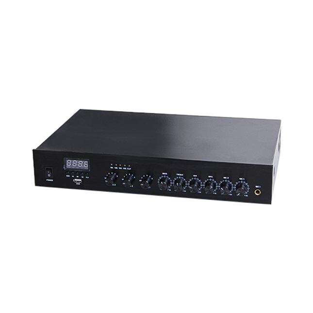 Amplifikator muzike MATE M-3120U 120W 3 zona me Bluetooth USB MP3 FM dhe 70V 100V