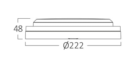 Braytron BC18-00781 LED Bulkhead 18W IP65 Black, Ø222mm 2020lm 3CCT, ndriçim i jashtëm rezistent ndaj ujit për mure dhe korridore në Shqipëri.”