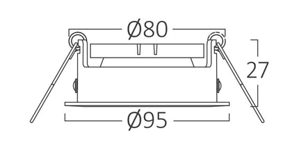 Braytron BH03-04120 spotlight GU10 i bardhë, alumini IP20 recessed, ndriçim i brendshëm modern për shtëpi dhe biznese në Shqipëri.