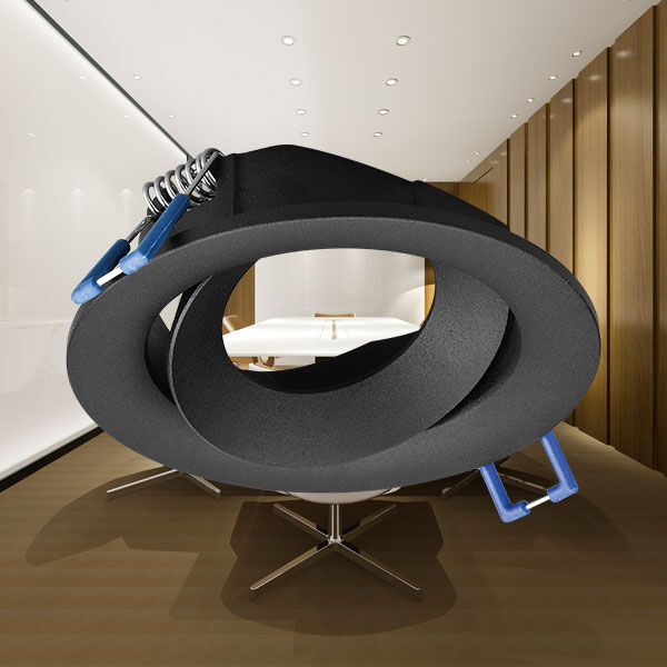 Braytron BH03-04121 spotlight GU10 i zi, alumini IP20 recessed, spot tavanor për ndriçim të brendshëm modern në Shqipëri.