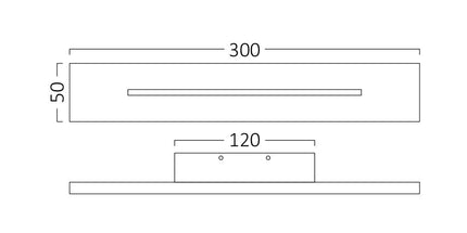 Braytron BH07-03401 LED Wall Light 10W, 700lm 3000K, muror dekorativ alumini i zi për ndriçim të brendshëm në Shqipëri.