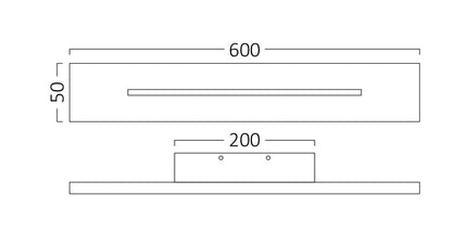 Braytron BH07-03501 LED Wall Light 20W, 1400lm 3000K, alumini i zi, ndriçim muror modern dhe efikas për shtëpi dhe biznese në Shqipëri.