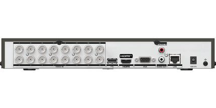 DVR Hikvision iDS-7216HUHI-M1/T AcuSense 16 Kanale me Deep Learning AI, Human & Vehicle Classification, Motion Detection 2.0, Perimeter Protection, Face Detection, H.265 Pro+, mbështetje deri në 32 kamera IP 8MP, HDMI 4K, HDD deri në 10TB, Hik-Connect, DVR profesional për sisteme sigurie në Shqipëri | AlbaStore 