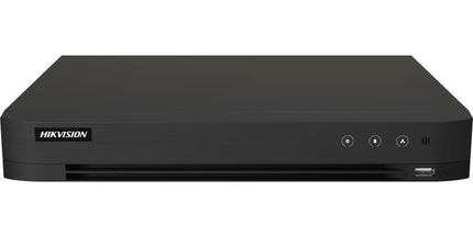 DVR Hikvision iDS-7216HUHI-M1/T AcuSense 16 Kanale me Deep Learning AI, Human & Vehicle Classification, Motion Detection 2.0, Perimeter Protection, Face Detection, H.265 Pro+, mbështetje deri në 32 kamera IP 8MP, HDMI 4K, HDD deri në 10TB, Hik-Connect, DVR profesional për sisteme sigurie në Shqipëri | AlbaStore 