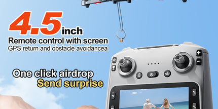 Dron K18 MAX 4K me kamerë 48MP, WiFi 5G, motor Brushless, distancë kontrolli deri në 700 metra, ekran 4.5 inç në telekomandë, shmangie inteligjente të pengesave, bateri 2200 mAh dhe fluturim deri në 20 minuta, ideal për fotografi dhe video ajrore në Shqipëri.