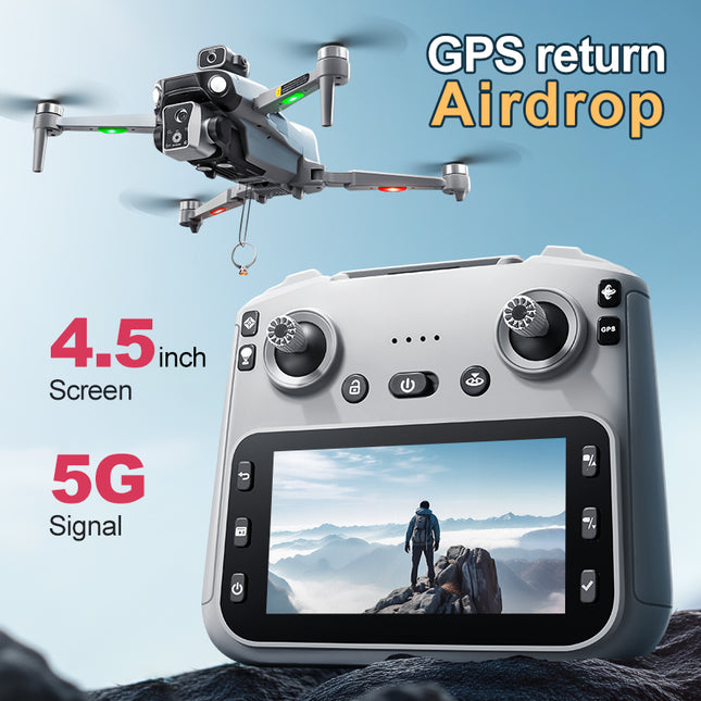 Dron K19 MAX 4K me GPS, WiFi 5G, motorë Brushless, transmetim deri në 2 km, kamerë 4K, pozicionim Optical Flow, kontroll me aplikacion dhe telekomandë, kohë fluturimi 20–30 minuta, ideal për fotografi dhe video ajrore profesionale në Shqipëri. 