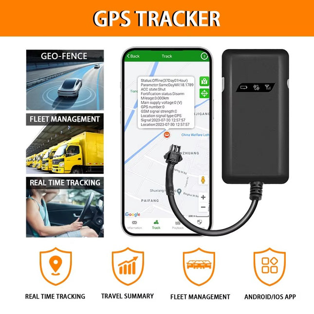 GPS makine mini tracker për gjurmim bazik, gps i vogël për makinë me alarm lëvizjeje dhe aplikacion

