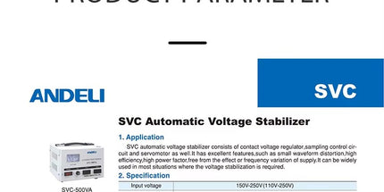 Stabilizator Tensioni ANDELI SVC-1000VA Automatic Voltage Stabilizer