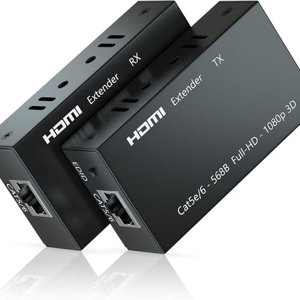 HDMI Extender 60m Full HD 1080P ETZIN EPL-573H me RJ45 Cat6/Cat7, EDID Copy, HDMI 1.3 dhe HDCP 1.2 për transmetim video dhe audio.