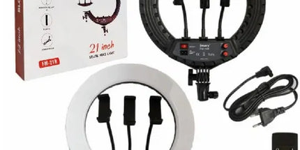 JMARY FM-18R tripod ring light profesional 18 inch për foto, video, make-up dhe live streaming me dritë të rregullueshme.
