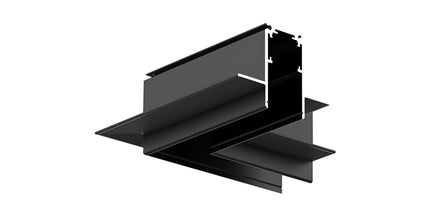 Kënd 90° për shinë magnetike Braytron BY41-10101, aksesor alumini i zi për sistem ndriçimi me shina magnetike, Track Lighting, përmasa 120×70×52 mm – Braytron Shqipëri