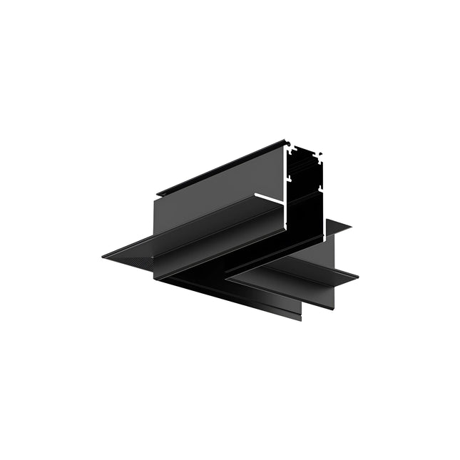 Kënd 90° për shinë magnetike Braytron BY41-10101, aksesor alumini i zi për sistem ndriçimi me shina magnetike, Track Lighting, përmasa 120×70×52 mm – Braytron Shqipëri