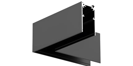 Kënd 90° për shinë magnetike Braytron BY41-10201, aksesor alumini i zi për sistem ndriçimi me shina magnetike Track Lighting, përmasa 120×27×50 mm, IP20 – Braytron Shqipëri