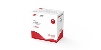 Kabell Rrjeti UTP Cat6 Hikvision DS-1LN6-UU, bakër 23AWG, PVC portokalli, 100m/305m, për internet, LAN dhe kamera IP PoE.