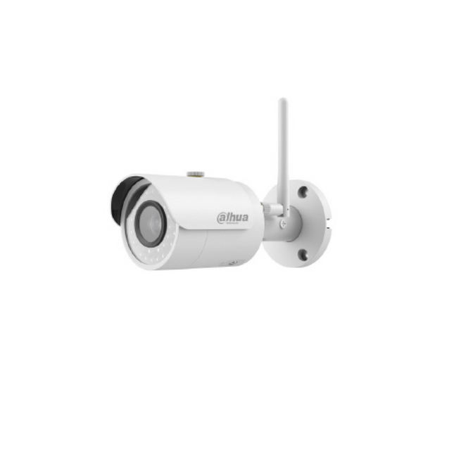 Kamerë Dahua DH-IPC-HFW1320S-W 3MP Wi-Fi Mini Bullet me IR 30m dhe mbrojtje IP67 për instalime pa kabuj.