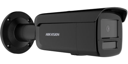 Kamerë IP Bullet Hikvision AcuSense DS-2CD2T43G2-2LI(2U)/4LI(2U) 4MP me Smart Hybrid Light, zbulim inteligjent të njerëzve dhe automjeteve, mikrofon të dyfishtë të integruar (modelet -2U), WDR 120 dB, H.265+, IP67, IK10, PoE dhe mbështetje për kartë microSD deri në 512GB, ideale për sisteme profesionale sigurie në Shqipëri.