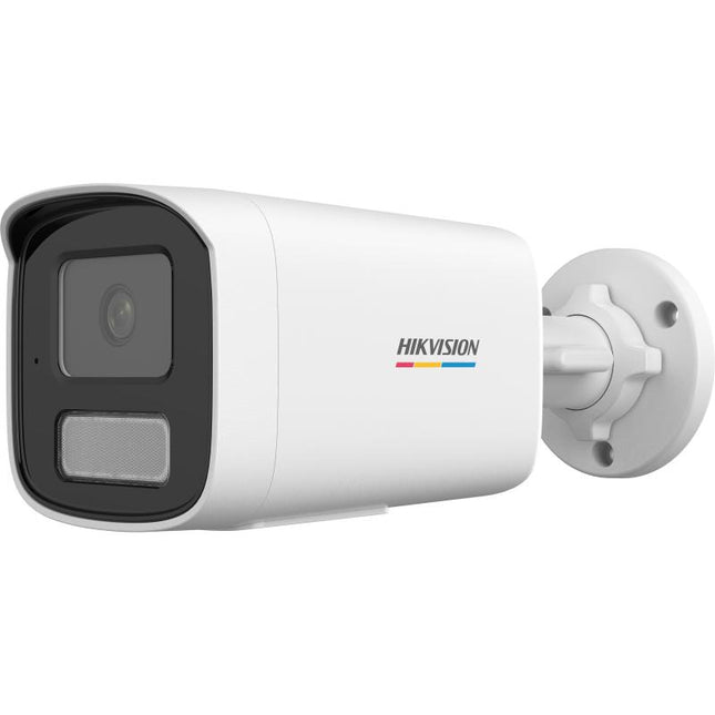 Kamerë IP Bullet Hikvision ColorVu 3.0 DS-2CD1T47G3H-LIU(F)(/SL)(/SRB) 4MP me pamje me ngjyra 24/7, Smart Hybrid Light deri në 50 metra, HikAI-ISP, mikrofon të integruar, audio dykahëshe, alarm me dritë, H.265+, IP67 dhe mbështetje për kartë microSD deri në 512GB, ideale për siguri profesionale në Shqipëri.