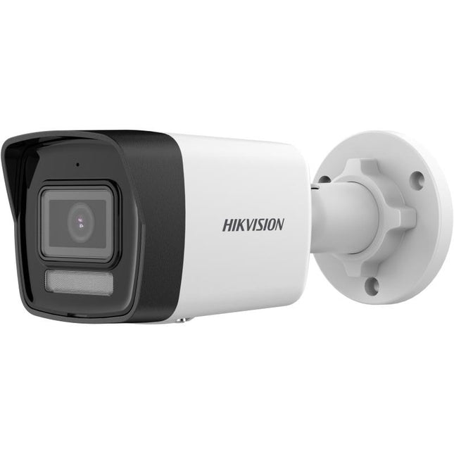 Kamerë IP Bullet Hikvision DS-2CD1043G2-LIUF 4MP me Smart Hybrid Light, Human & Vehicle Detection, mikrofon të integruar, H.265+, PoE, mbështetje për kartë microSD deri në 512GB, mbrojtje IP67, ideale për monitorim profesional të shtëpive dhe bizneseve në Shqipëri. 