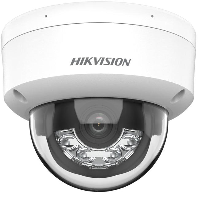 Kamerë IP Dome Hikvision DS-2CD1143G2-LIU 4MP me Smart Hybrid Light, Human & Vehicle Detection, mikrofon të integruar, WDR 120dB, H.265+, PoE, mbështetje microSD deri në 512GB, mbrojtje IP67 dhe IK08, ideale për biznese, shtëpi dhe sisteme sigurie në Shqipëri. 