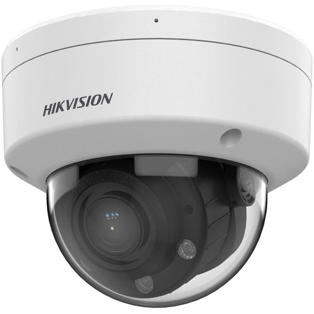 Kamerë IP Dome Hikvision DS-2CD1743G2-LIZSU 4MP me lente motorike 2.8–12 mm, Smart Hybrid Light deri në 30 metra, zbulim të njerëzve dhe automjeteve, mikrofon të integruar, H.265+, WDR 120 dB, slot microSD deri në 512GB, IP67 dhe IK08, ideale për sisteme profesionale sigurie në Shqipëri.