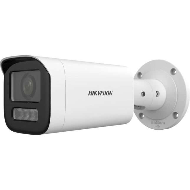 Kamerë IP Hikvision DS-2CD1643G2-LIZSU 4MP me lente motorike 2.8–12 mm, Smart Hybrid Light deri në 50 metra, zbulim të njerëzve dhe automjeteve, mikrofon të integruar, H.265+, WDR 120 dB, slot microSD deri në 512GB dhe mbrojtje IP67, ideale për sisteme profesionale sigurie në Shqipëri. 