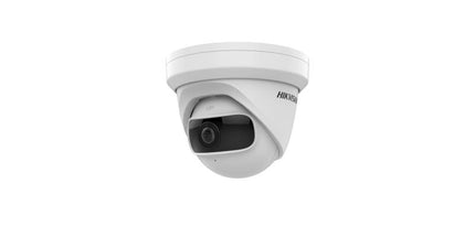 Kamerë IP Turret Hikvision DS-2CD2345G0P-I 4MP me lente ultra të gjerë 180°, rezolucion 4MP, WDR 120 dB, infra të kuqe deri në 10 metra, kompresim H.265+, mbështetje për kartë microSD deri në 256GB, ideale për monitorimin e ambienteve të brendshme në Shqipëri.