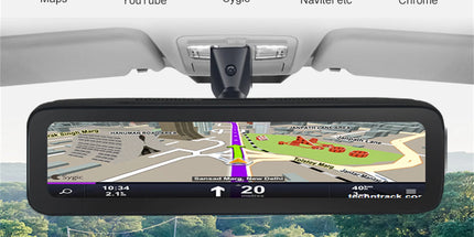Kamerë Sigurie Makine 4G 4 Kanale 360° S124CH4G me ekran 12" FHD, Android, GPS, ADAS, monitorim 24/7 nga telefoni dhe MicroSD deri 512GB.