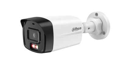 Kamerë Sigurie IP 4MP Dahua IPC-B1E49-A-IL Bullet Smart Dual Light me mikrofon të integruar, IR 30m, LED 15m, detektim njerëzish, PoE, H.265+ dhe mbrojtje IP67.