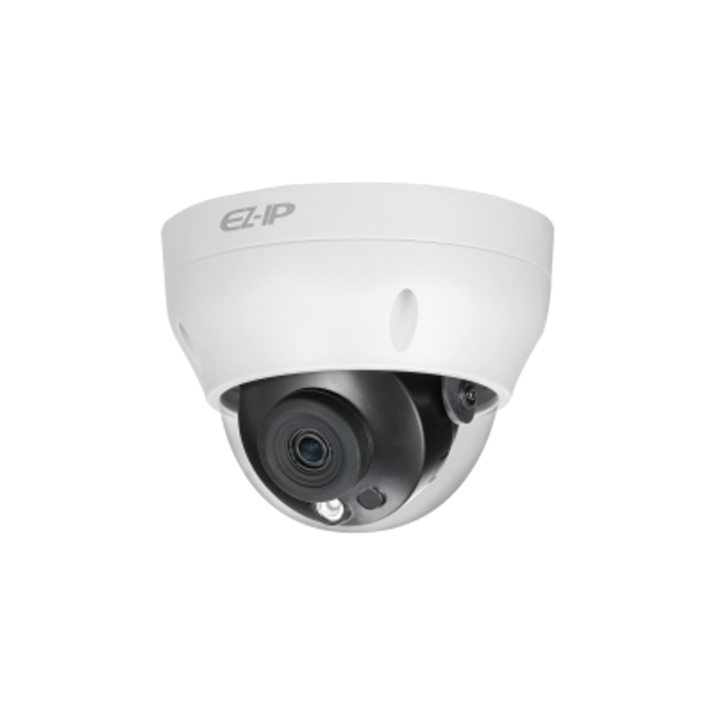 Kamerë Sigurie IP 4MP Dahua IPC-D2B40 Mini Dome me Smart IR 30m, lente 2.8mm, teknologji H.265+, PoE, DWDR dhe mbrojtje IP67 për ambiente të brendshme dhe të jashtme.