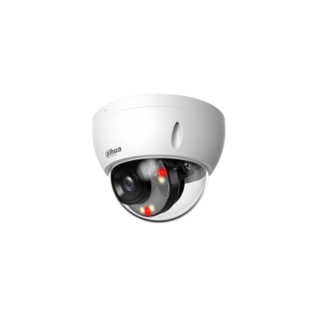Kamerë Sigurie IP 8MP Dahua IPC-HDBW2849E-S-IL WizSense Dome 4K me mikrofon, Smart Dual Light IR dhe LED 30m, pamje me ngjyra natën, AI SMD Plus, WDR 120dB, PoE, microSD 256GB dhe mbrojtje IP67 IK10.