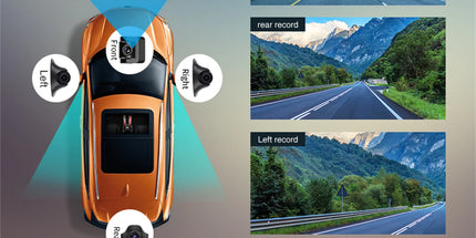 Kamerë Sigurie Makine 4G 4 Kanale 360° S124CH4G me ekran 12" FHD, Android, GPS, ADAS, monitorim 24/7 nga telefoni dhe MicroSD deri 512GB.