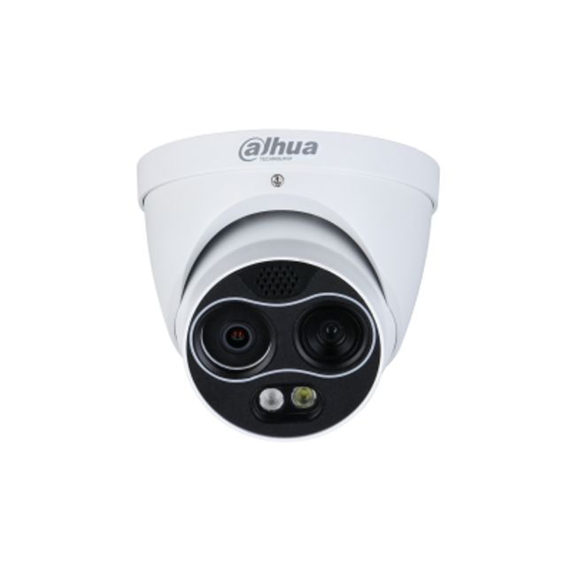 Kamerë Sigurie Termike IP Dahua DHI-TPC-DF1241 S8, 4MP, sensor termik 256×192, AI, alarm, IR 30m, PoE, IP67.