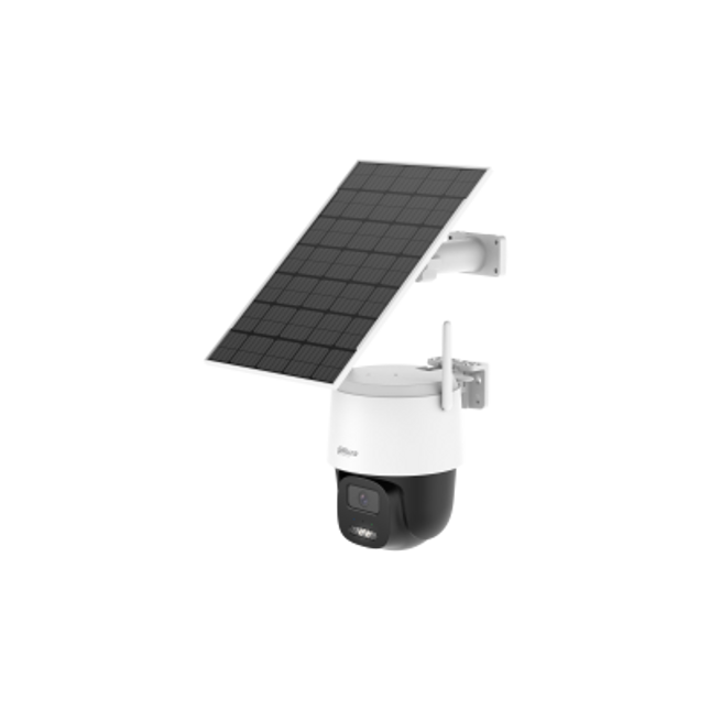 Kamerë Sigurie WiFi 5MP Solar Dahua APOLLO BP5E me AOV 24/7, WiFi 6 Dual Band, panel solar, bateri, detektim personi dhe automjeti, IP66.