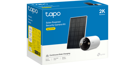 Kamerë WiFi Solare TP-Link Tapo 2K 3MP me panel diellor, Color Night Vision, Smart Person Detection, microSD deri në 512GB, mbrojtje IP65 ndaj ujit dhe pluhurit, instalim pa kabllo dhe monitorim të ambienteve të jashtme, ideale për shtëpi dhe biznese në Shqipëri. 