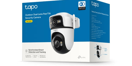 Kamerë WiFi TP-Link Tapo C545D 2K 3MP me dy lente, PTZ, Smart Tracking, Smart Focus, Smart Night Vision, AI për zbulimin e personave, automjeteve dhe kafshëve, audio me dy drejtime, Ethernet, ruajtje microSD deri në 512GB, mbrojtje IP66 dhe kontroll nga aplikacioni Tapo, ideale për monitorimin e shtëpive dhe bizneseve në Shqipëri. 