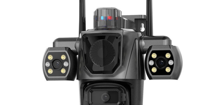 Kamerë sigurie WiFi ICSEE 3MP PTZ 360° me Auto Tracking, vision nate, audio me dy drejtime, IP65 rezistente ndaj ujit, kontroll nga telefoni me aplikacion iCSee, mbështetje MicroSD deri në 128GB, ideale për shtëpi, biznese dhe ambiente të jashtme në Shqipëri.