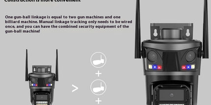 Kamerë sigurie WiFi ICSEE 9MP me 3 lente PTZ 360°, AI Auto Tracking, vision nate me ngjyra, audio me dy drejtime, IP66 rezistente ndaj ujit, lidhje WiFi dhe LAN, monitorim nga telefoni me aplikacionin iCSee, ideale për shtëpi, biznese dhe ambiente të jashtme në Shqipëri.