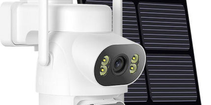 Kamerë sigurie XO CR19 4G Dual Lens 4MP me panel diellor, regjistrim 24/7 Always On Video (AOV), AI Human Detection, sensor PIR, vision nate me ngjyra, audio me dy drejtime, bateri 6880mAh, funksionon pa WiFi me rrjet 4G LTE, ideale për ferma, magazina, vila dhe ambiente të jashtme në Shqipëri. 