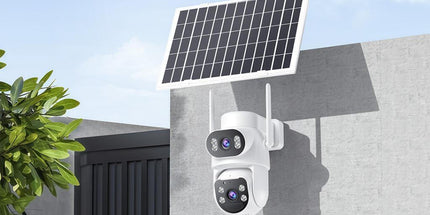 Kamerë sigurie XO CR19 4G Dual Lens 4MP me panel diellor, regjistrim 24/7 Always On Video (AOV), AI Human Detection, sensor PIR, vision nate me ngjyra, audio me dy drejtime, bateri 6880mAh, funksionon pa WiFi me rrjet 4G LTE, ideale për ferma, magazina, vila dhe ambiente të jashtme në Shqipëri. 