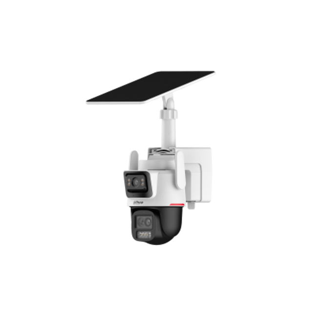 Kamera 4G Dahua DH-IPC-PTS2649C-3E3Z-4GB20 Dual Lens 3MP+3MP WizColor Solar me Hybrid Zoom 6x, Auto Tracking, SMD 3.0, bateri 65Wh, panel diellor 8W, DMSS dhe IP66 në Shqipëri