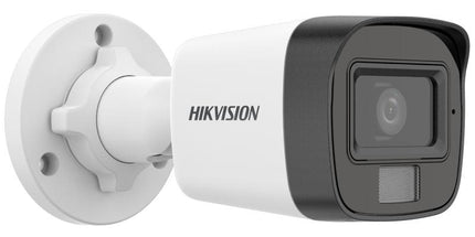 Kamera Hikvision DS-2CD1027G2H-LIU(F) 2MP ColorVu Smart Hybrid Light IP Bullet me rezolucion Full HD 1920×1080, Human & Vehicle Detection, ColorVu F1.0, IR Night Vision deri në 30 metra, White Light deri në 30 metra, mikrofon të integruar, microSD deri në 512GB, H.265+, PoE, IP67, kamerë sigurie profesionale për shtëpi, biznese dhe ambiente të jashtme në Shqipëri | AlbaStore 