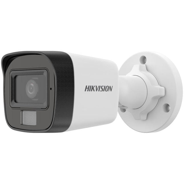 Kamera Hikvision DS-2CD1027G2H-LIU(F) 2MP ColorVu Smart Hybrid Light IP Bullet me rezolucion Full HD 1920×1080, Human & Vehicle Detection, ColorVu F1.0, IR Night Vision deri në 30 metra, White Light deri në 30 metra, mikrofon të integruar, microSD deri në 512GB, H.265+, PoE, IP67, kamerë sigurie profesionale për shtëpi, biznese dhe ambiente të jashtme në Shqipëri | AlbaStore 