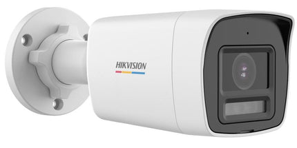 Kamera Hikvision DS-2CE10UF3T-LS 4K Smart Hybrid Light Mini Bullet me rezolucion Ultra HD 4K, IR Night Vision deri në 30 metra, White Light 20 metra, mikrofon të integruar, True WDR 130dB, IP67, kamerë sigurie profesionale për shtëpi, biznese, magazina dhe ambiente të jashtme në Shqipëri | AlbaStore