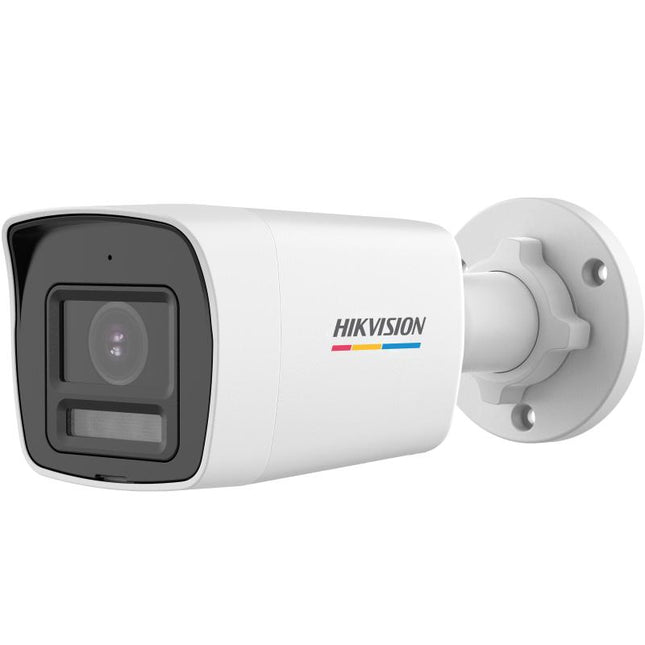 Kamera Hikvision DS-2CE10UF3T-LS 4K Smart Hybrid Light Mini Bullet me rezolucion Ultra HD 4K, IR Night Vision deri në 30 metra, White Light 20 metra, mikrofon të integruar, True WDR 130dB, IP67, kamerë sigurie profesionale për shtëpi, biznese, magazina dhe ambiente të jashtme në Shqipëri | AlbaStore