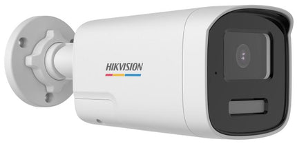 Kamera Hikvision DS-2CE12KF0T-LTS 3K Two-Way Audio Smart Hybrid Light Bullet me rezolucion 3K 2960×1664, komunikim Two-Way Audio, Smart Hybrid Light, IR Night Vision deri në 40 metra, White Light deri në 40 metra, mikrofon dhe altoparlant të integruar, IP67, kamerë sigurie profesionale për shtëpi, biznese dhe ambiente të jashtme në Shqipëri | AlbaStore